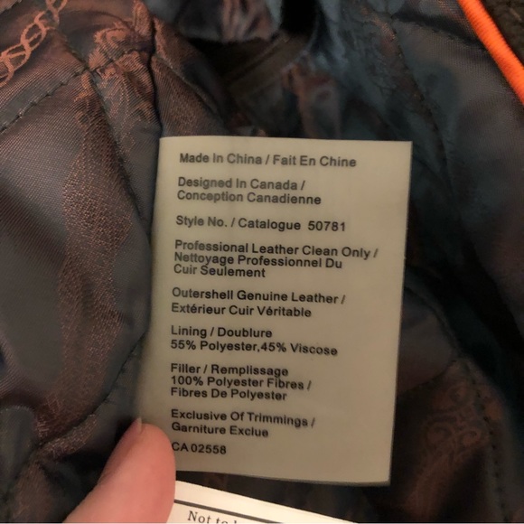 NWT Danier Dark Brown Crackled Leather Jacket - Picture 6 of 7